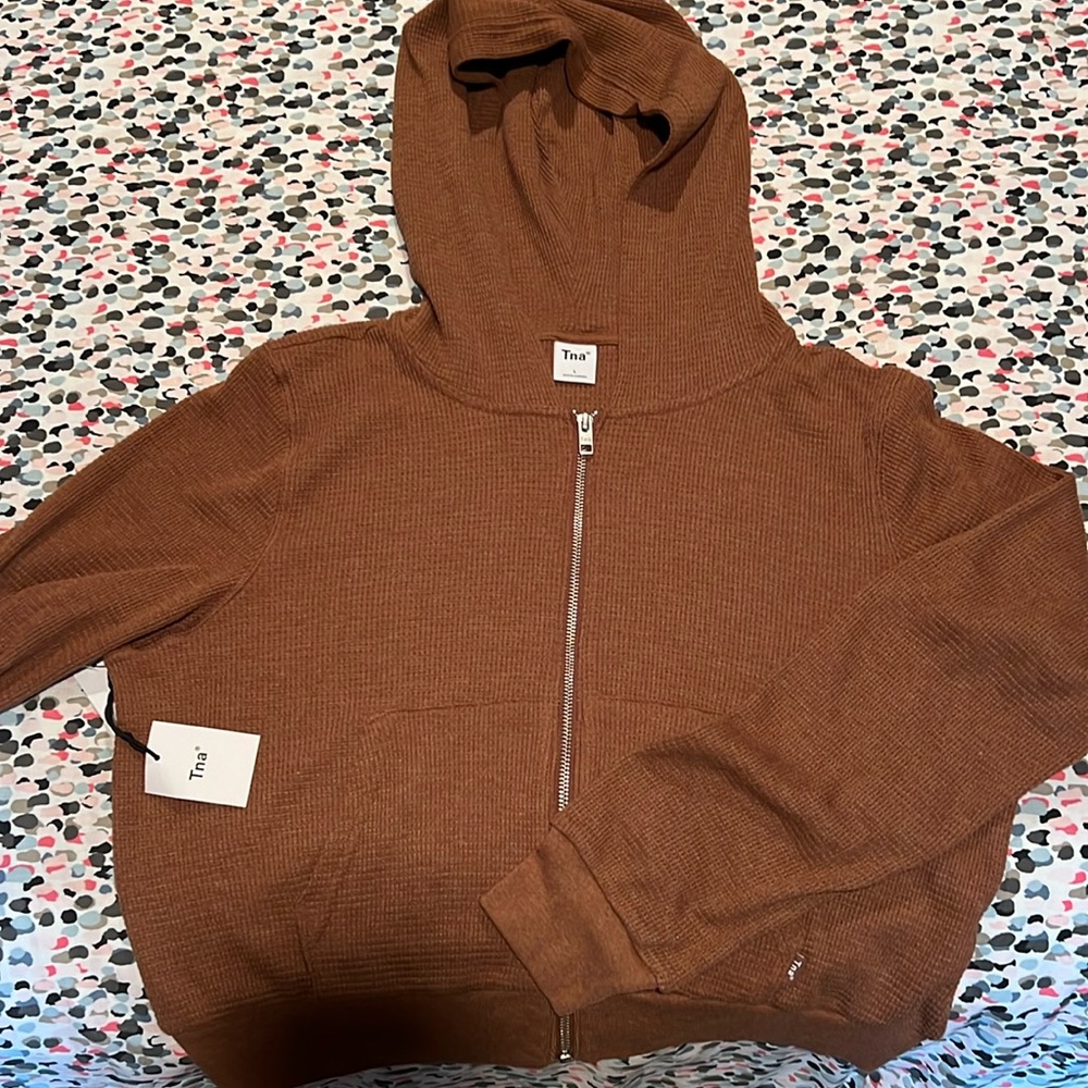 TNA zip thermal hoodie from Aritzia